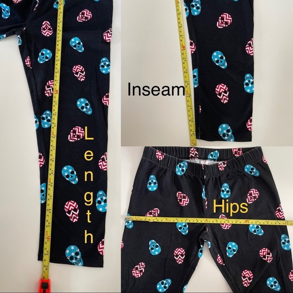 No Boundaries American Skull Black Faded Low Rise Capri Leggings Juniors Small - Picture 14 of 15